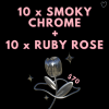 20 x Chrome Rose Caps