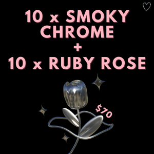 20 x Chrome Rose Caps
