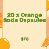 20 x Orange Soda Caps